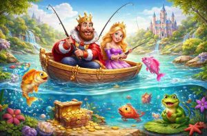 Royal Fishing BB22 Plataforma jogo de pescaria com canhão submarino e peixes coloridos na tela